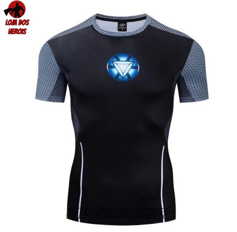 Camisa/Camiseta Hash Guard Tony Stark Clássico Homem de Ferro Compressão Segunda Pele