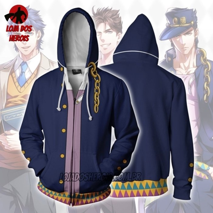 Jaqueta Blusa Casaco Jotaro Kujo Anime Jojo Adventures Stardust Crus 6484