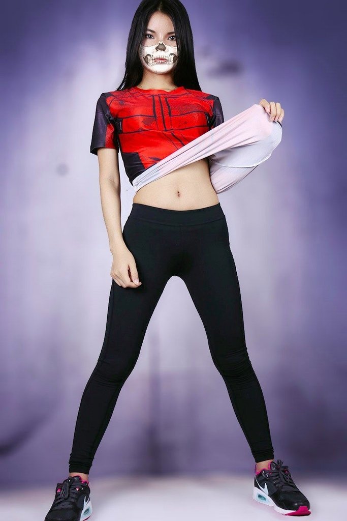 Camisa / Camiseta Hash Guard Feminina Deadpool Compressão