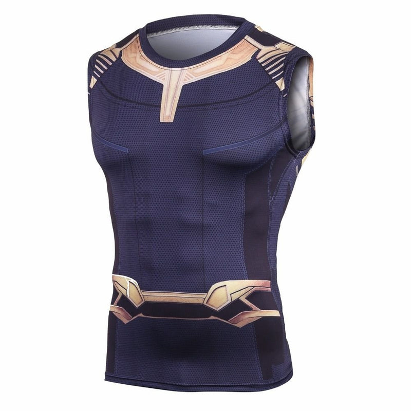 Camisa / Camiseta Regata Hash Guard Compressão Tank Top Thanos Guerra Infinita