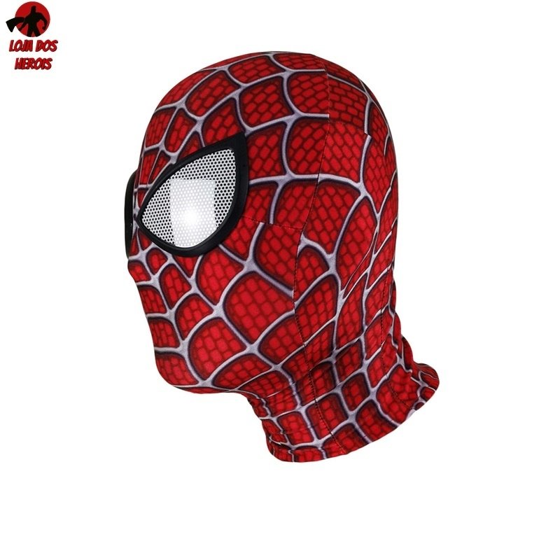 Máscara Cosplay Espetacular Homem Aranha Desenho Fantasia Realista Top