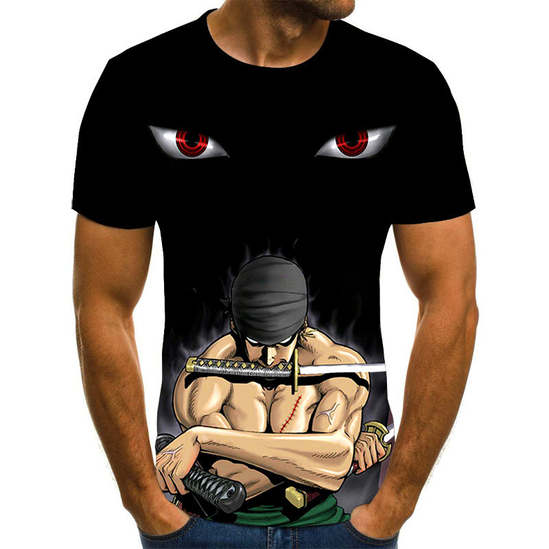 Camisa Camiseta Olhos Zoro One Piece Anime Impressão 3D Full