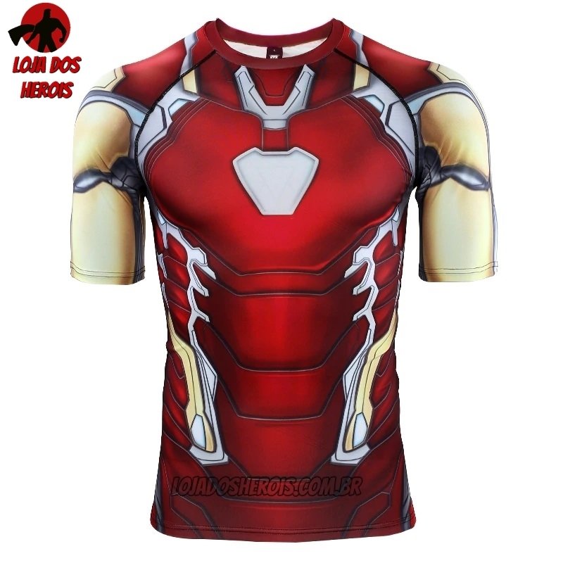 Camisa/Camiseta Hash Guard Homem de Ferro Filme 2019 - Vingadores Ultimato Endgame Compressão
