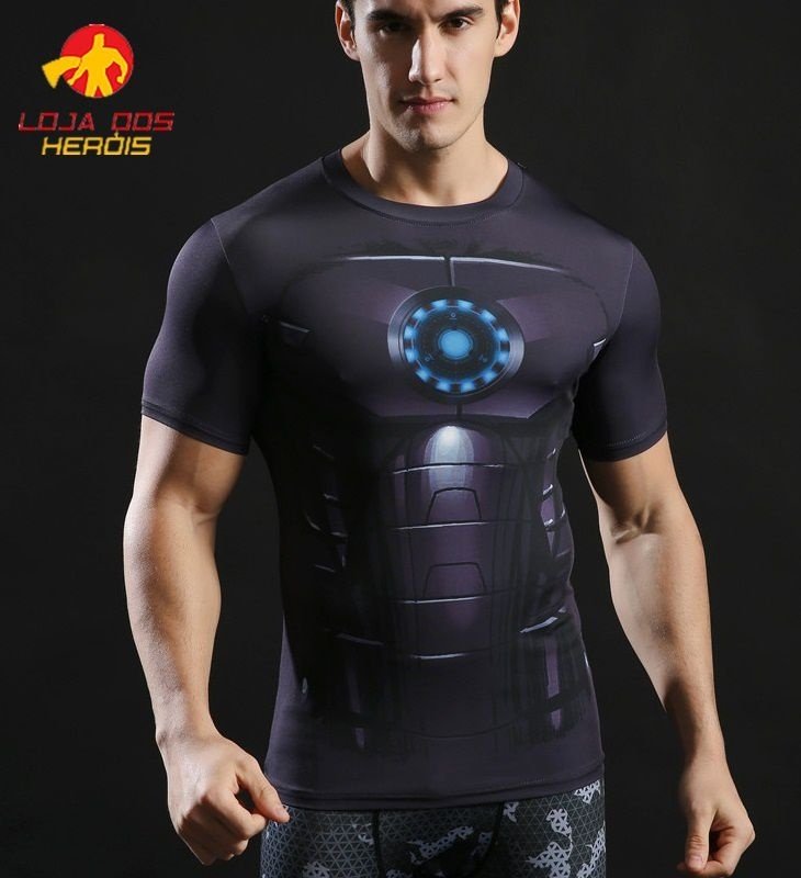 Camisa / Camiseta Hash Guard Homem De Ferro Compressão