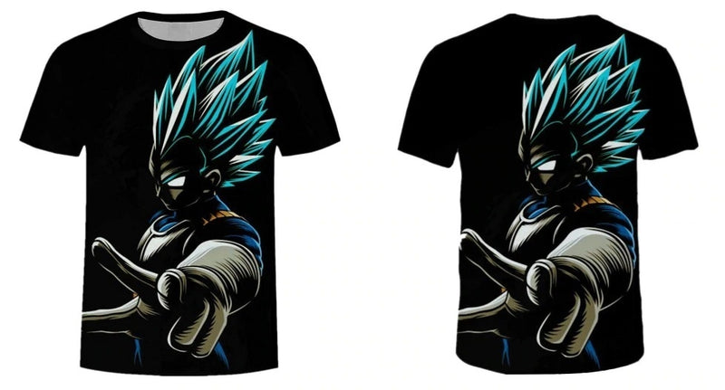 Camisa Camiseta Impressão 3D Vegeta Ssj Blue Dragon Ball Super Estilo Clássico