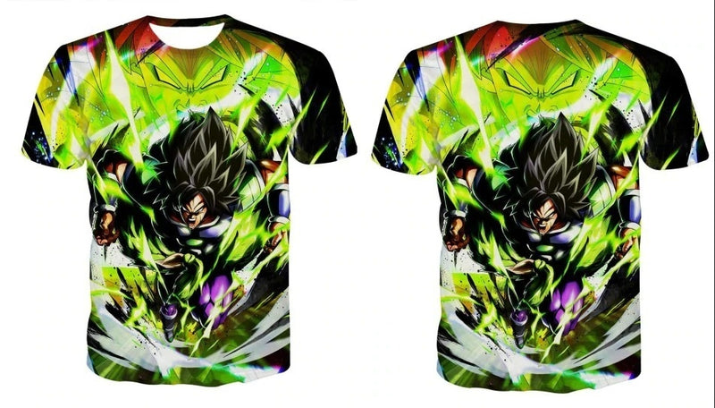 Camisa Camiseta Impressão 3D Broly Filme Dragon Ball Super Estilo Clássico