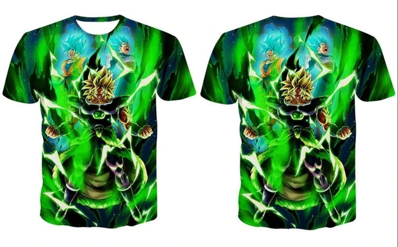 Camisa Camiseta Impressão 3D Broly Ssj Dragon Ball Super Estilo Clássico