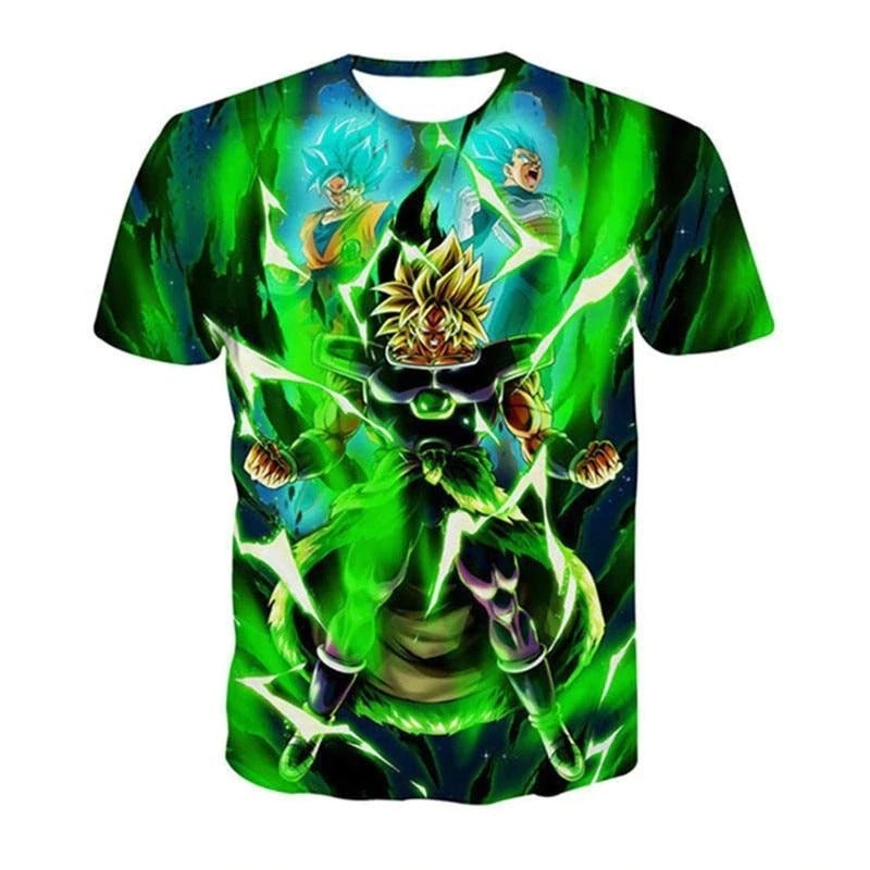 Camisa Camiseta Impressão 3D Broly Ssj Dragon Ball Super Estilo Clássico