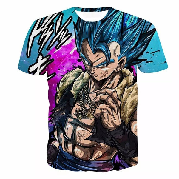 Camisa Camiseta Impressão 3D Goku Ssj Blue 3 Dragon Ball Heroes Estilo