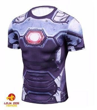 Camisa / Camiseta Hash Guard Compressão Máquina De Combate - Os Vingadores - Guerra Infinita