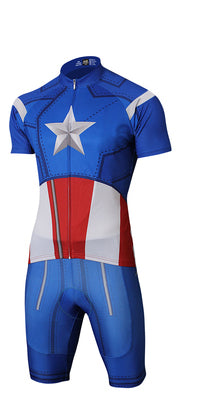 Macacão Ciclismo Capitão América Masculino e Feminino c/ Forro e Breteri Pedal