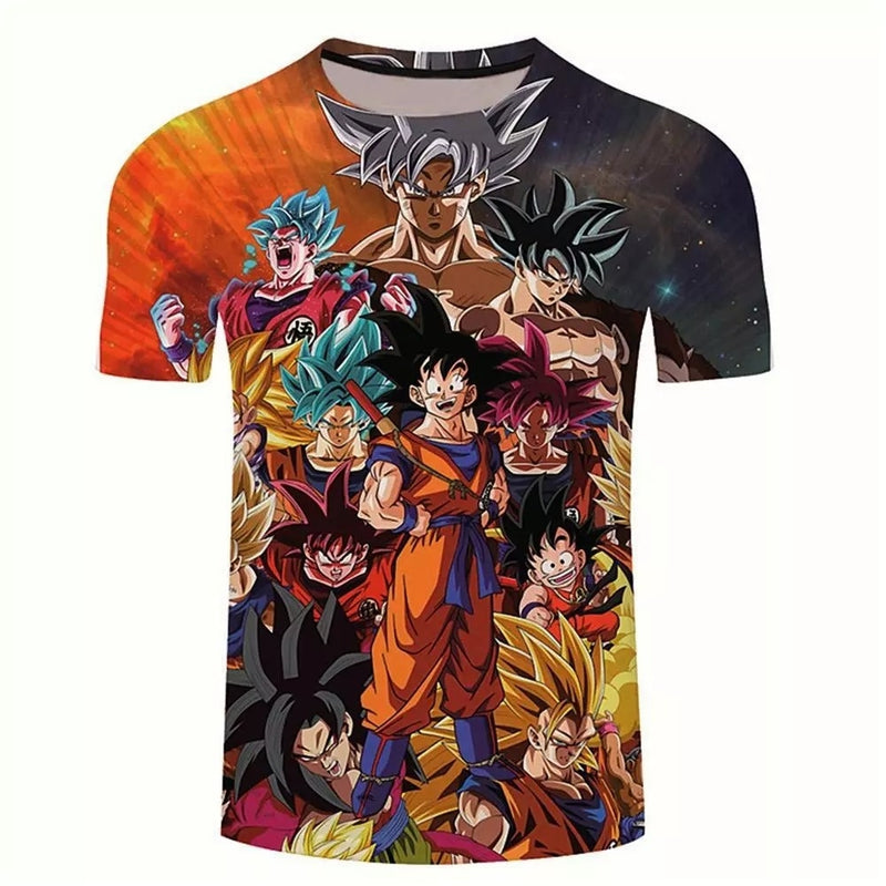 Camisa Camiseta Impressão 3D Goku Instinto Superior Batalha Dragon Bal