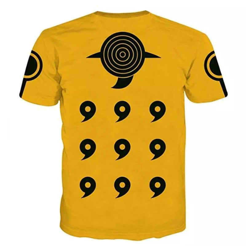 Camisa Camiseta Naruto Modo Kurama Impressão 3D Anime Naruto Shippuden