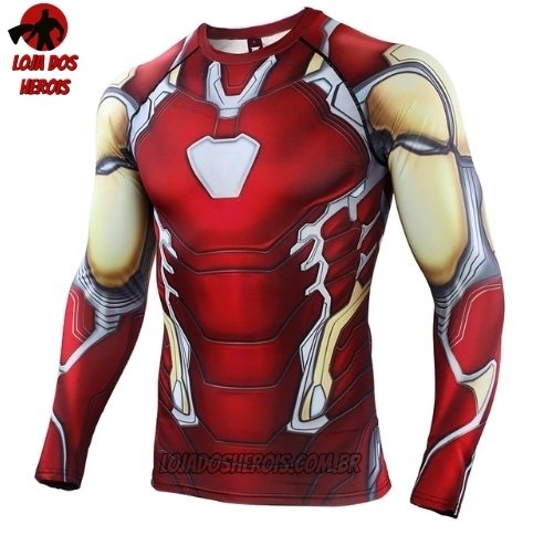 Camisa/Camiseta Hash Guard Homem de Ferro Filme 2019 Manga - Vingadores Ultimato Endgame Compressão