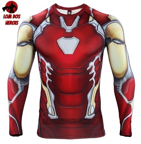 Camisa/Camiseta Hash Guard Homem de Ferro Filme 2019 Manga - Vingadores Ultimato Endgame Compressão