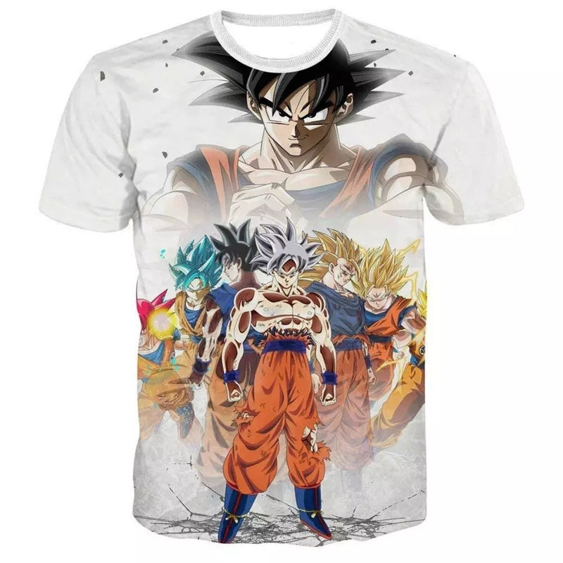 Camisa Camiseta Impressão 3D Goku e Vegeta Vários Dragon Ball Super Estilo Clássico