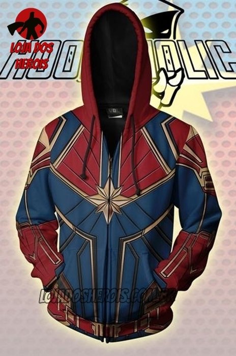 Jaqueta Blusa Casaco - Capitã Marvel Vingadores
