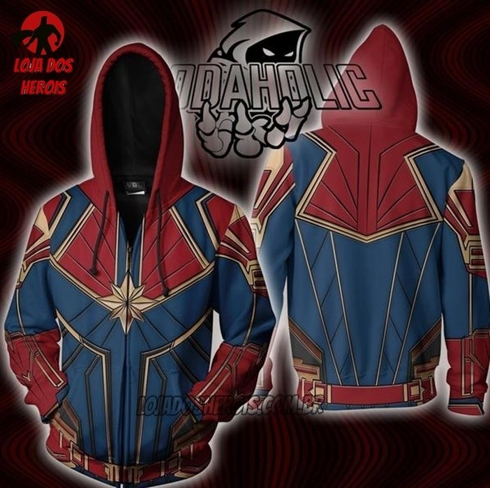 Jaqueta Blusa Casaco - Capitã Marvel Vingadores