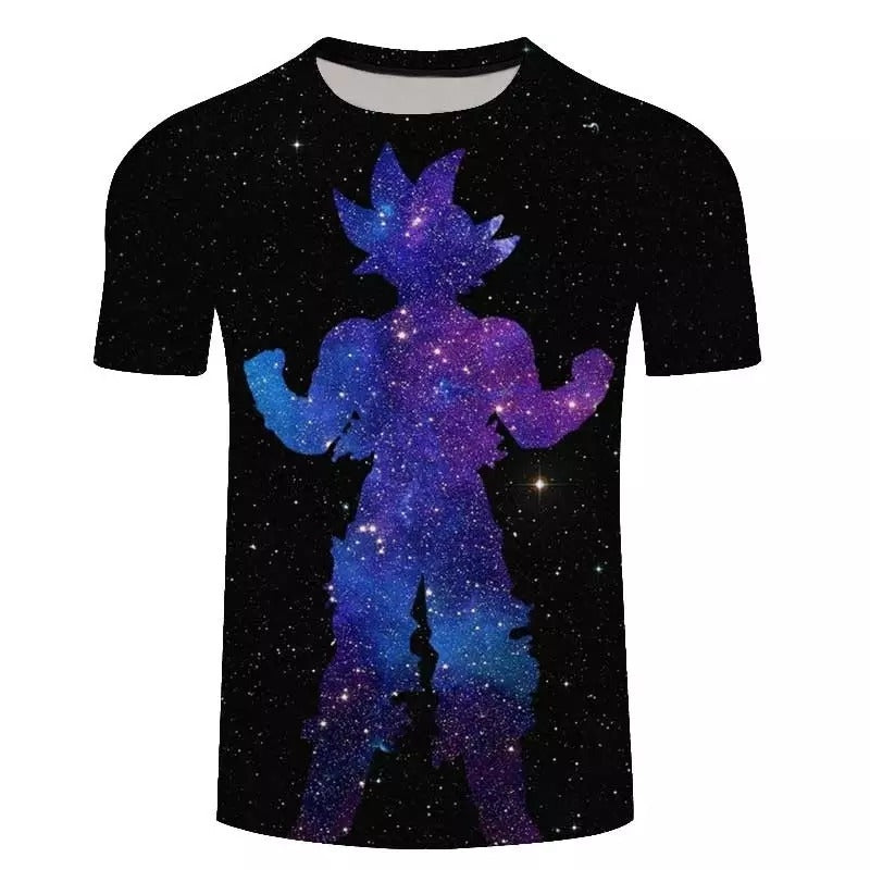 Camisa Camiseta Impressão 3D Goku Anime Dragon Ball Z Estilo Clássico