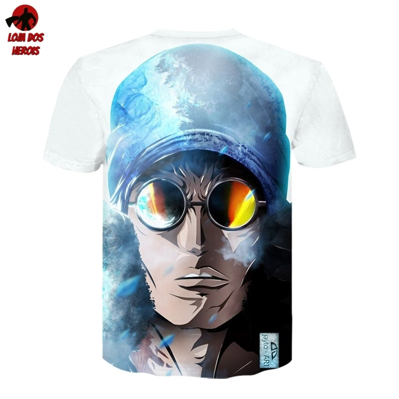 Camisa Camiseta Impressão 3D Full One Piece Anime Aokiji Almirante
