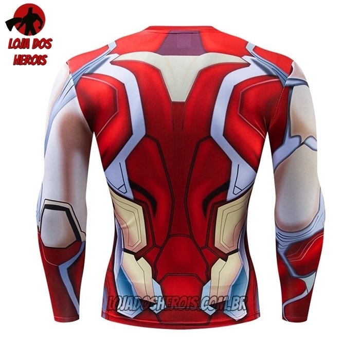 Camisa/Camiseta Hash Guard Homem De Ferro Mod 2 Manga Compressão Segunda Pele