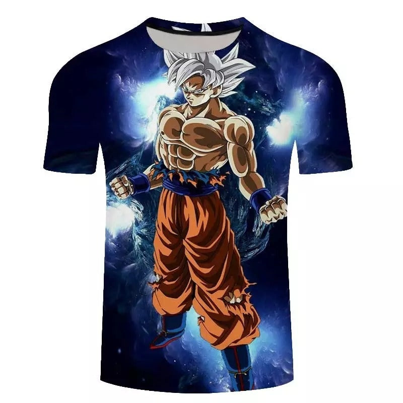 Camisa Camiseta Impressão 3D Goku Instinto Superior Anime Dragon Ball Super Estilo Clássico