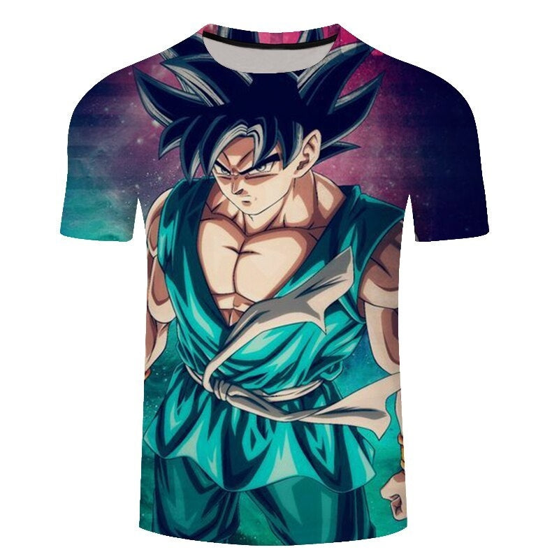 Camisa Camiseta Impressão 3D Goku Dragon Ball Gt Estilo Clássico