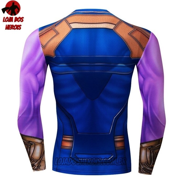 Camisa/Camiseta Hash Guard Thanos Vingadores Manga Compressão Segunda Pele