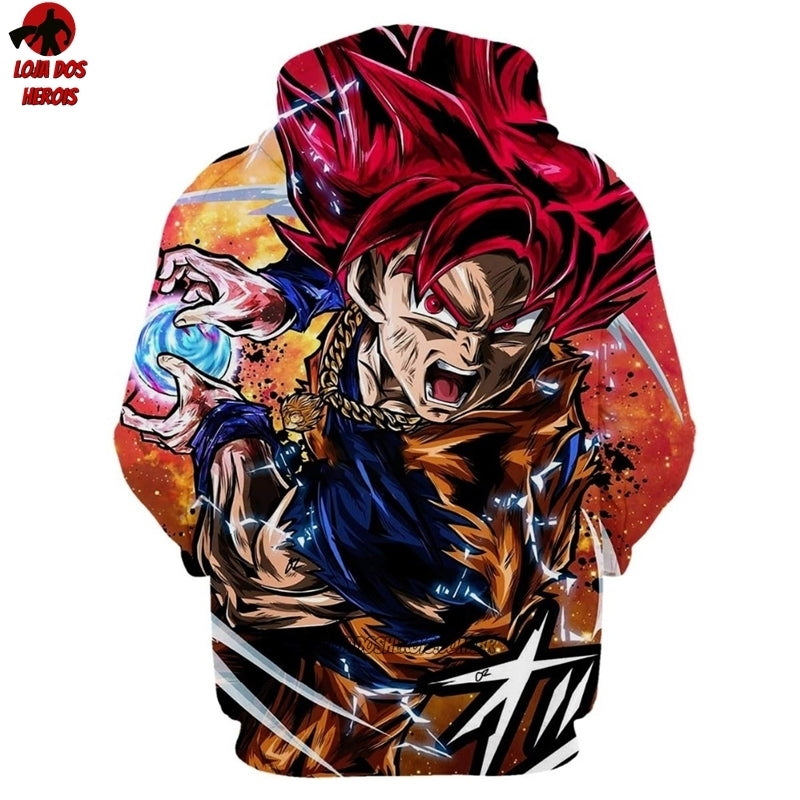 Blusa Jaqueta 3D Anime Dragon Ball Super Goku Instinto Superior Comple