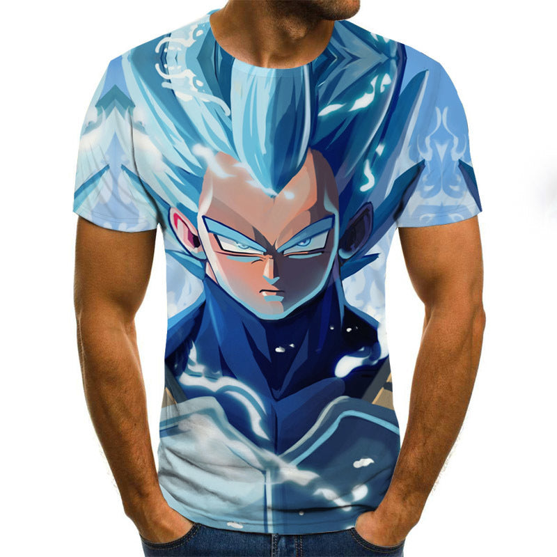 Camisa Camiseta Vegeta Ssj Blue Dragon Ball Super Anime Impressão 3D Full
