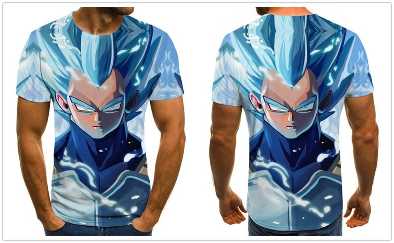 Camisa Camiseta Vegeta Ssj Blue Dragon Ball Super Anime Impressão 3D Full