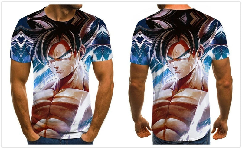Camisa Camiseta Goku Instinto Superior Dragon Ball Super Anime Impressão 3D Full