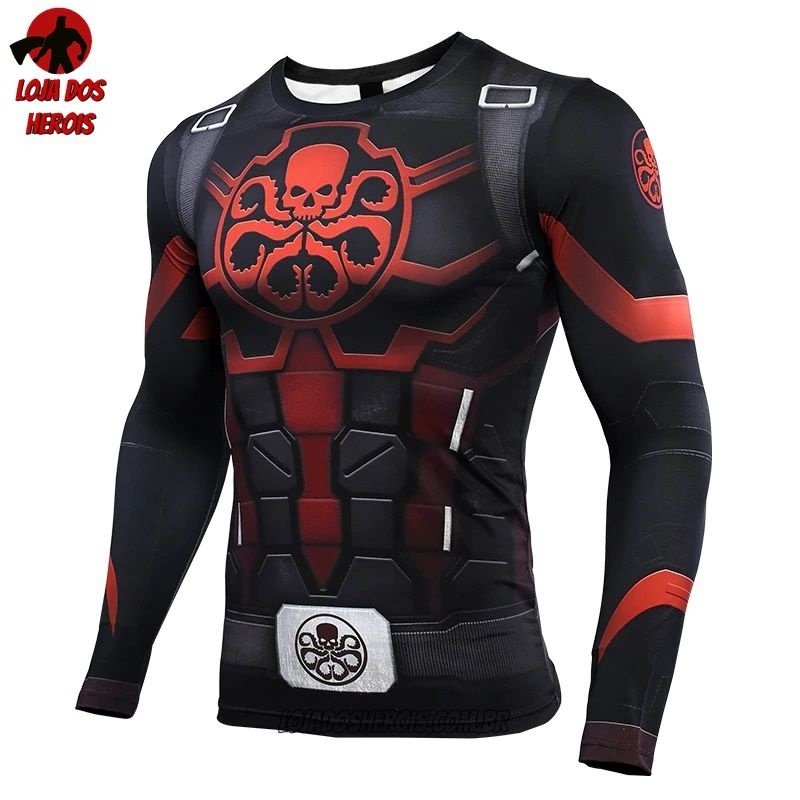 Camisa/Camiseta Hash Guard Capitão América Hidra Manga