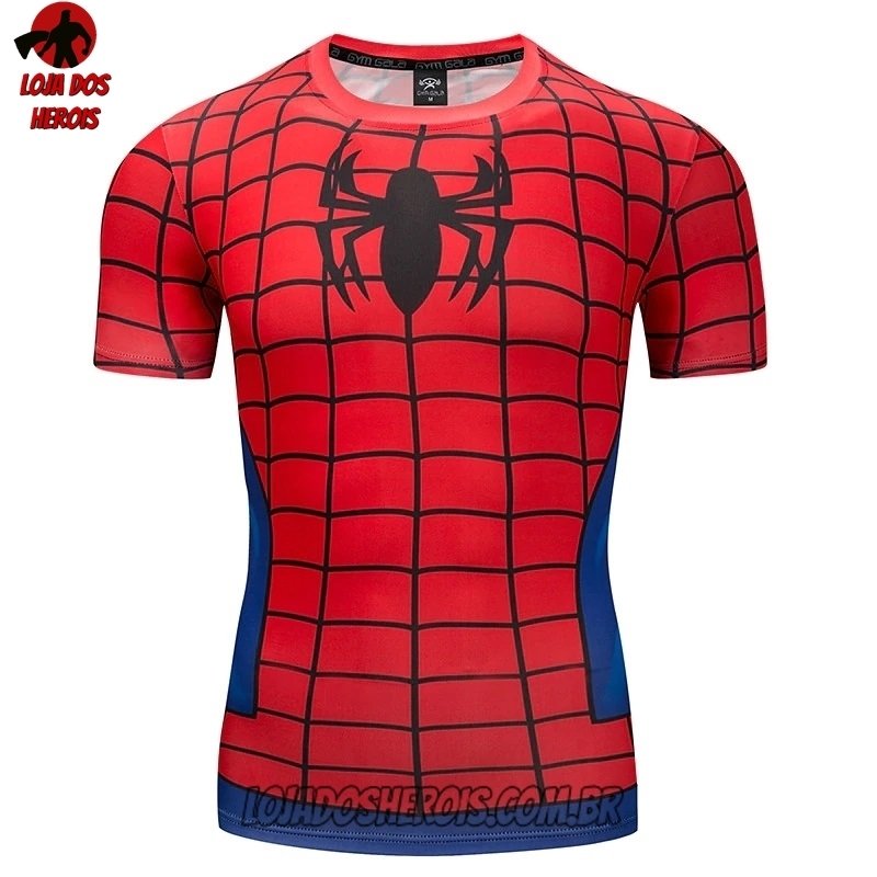 Camisa/Camiseta Hash Guard Homem Aranha Desenho Compressão Segunda Pele