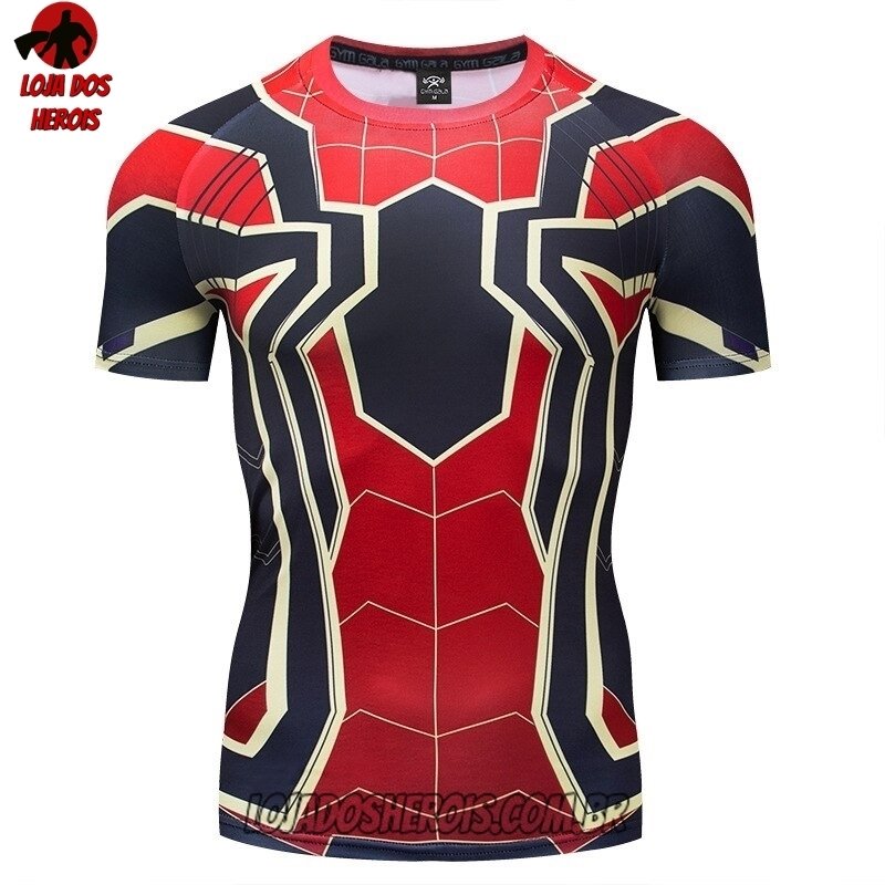 Camisa/Camiseta Hash Guard Homem Aranha De Ferro - Filme 2019 Compressão Segunda Pele
