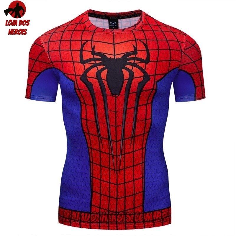 Camisa/Camiseta Hash Guard Homem Aranha Clássico Compressão Segunda Pele