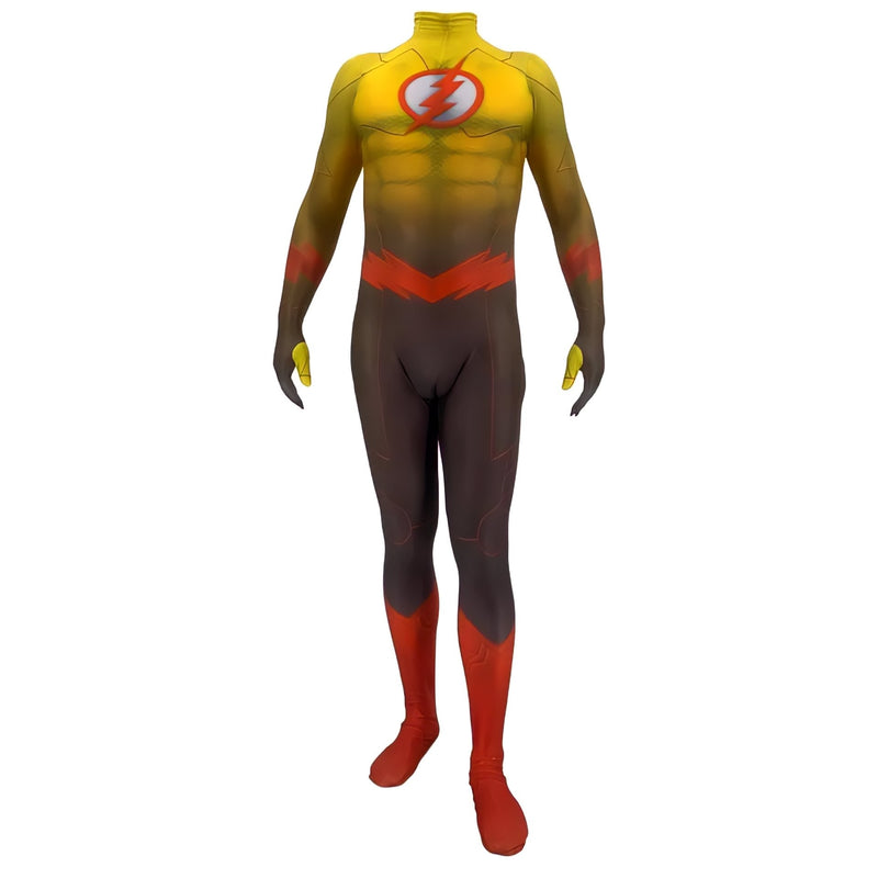 Fantasia Flash Reverso Cosplay Traje Luxo Profissional