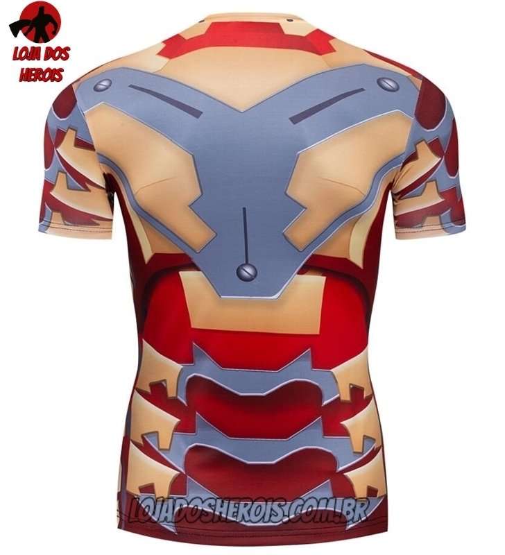 Camisa/Camiseta Hash Guard Homem De Ferro Desenho Compressão Segunda Pele