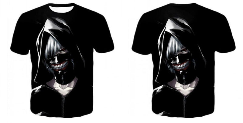 Camisa Camiseta Impressão 3D Tokyo Ghoul - Kaneki Máscara Anime