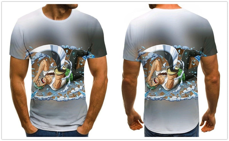 Camisa Camiseta Lágrimas Zoro One Piece Anime Impressão 3D Full