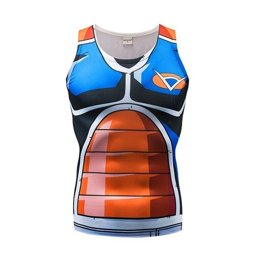 Camisa / Camiseta Regata Goku Vegeta Naruto Dragon Ball Compressão Tank Top