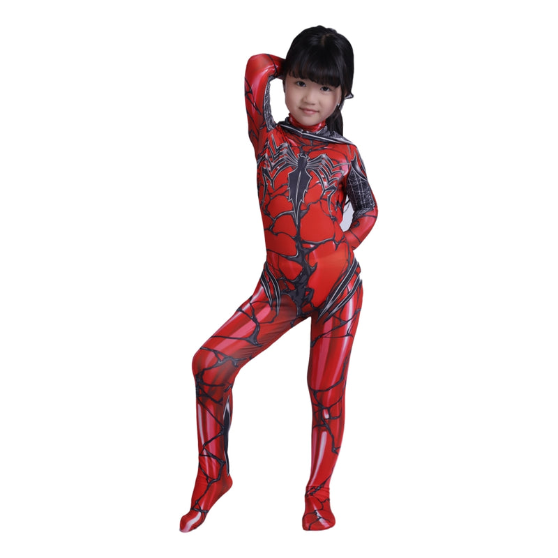 Fantasia Infantil Spider Gwen Red - Meninas Eventos Festas Cosplay Aniversário