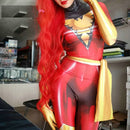 Fantasia Feminina Red Jean Grey Adulto Cosplay Traje Luxo X- MEN