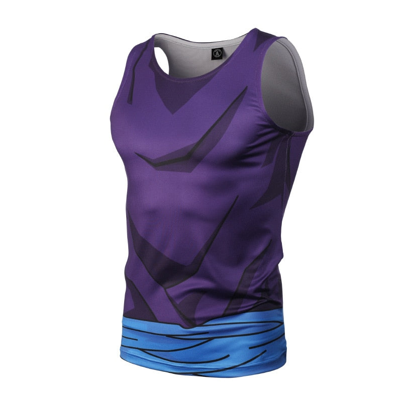 Camisa / Camiseta Regata Goku Vegeta Naruto Dragon Ball Compressão Tank Top