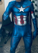 Fantasia Capitão América Vingadores Cosplay Traje Luxo Profissional