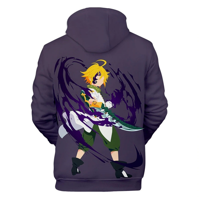 Blusa Jaqueta 3D Full Arte Meliodas Nanatsu No Taizai Anime Top