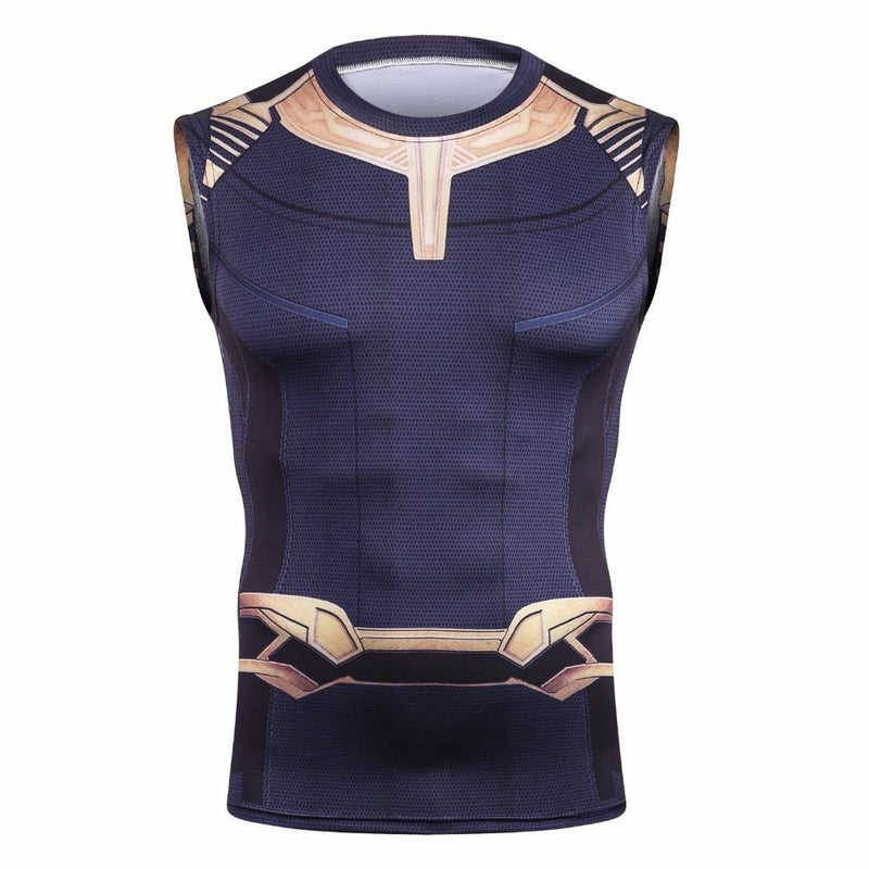 Camisa / Camiseta Regata Hash Guard Compressão Tank Top Thanos Guerra Infinita