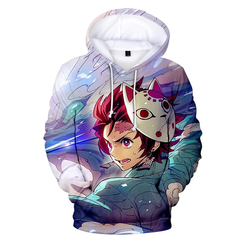 Blusa Jaqueta 3D Full Tanjiro Batalha Anime Demon Slayer Top