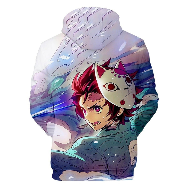 Blusa Jaqueta 3D Full Tanjiro Batalha Anime Demon Slayer Top