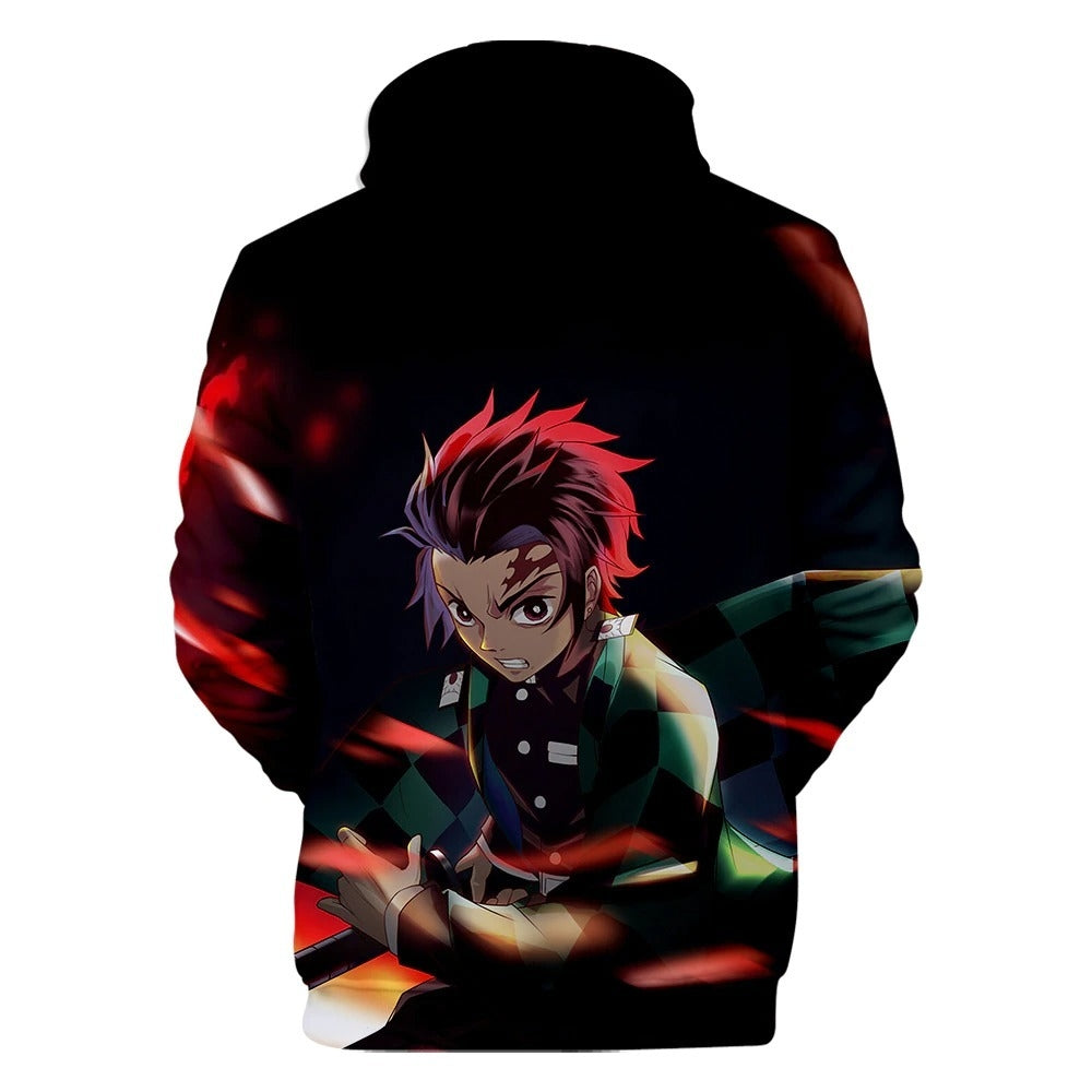 Blusa Jaqueta 3D Full Yoriichi Tsugikuni Anime Demon Slayer Top